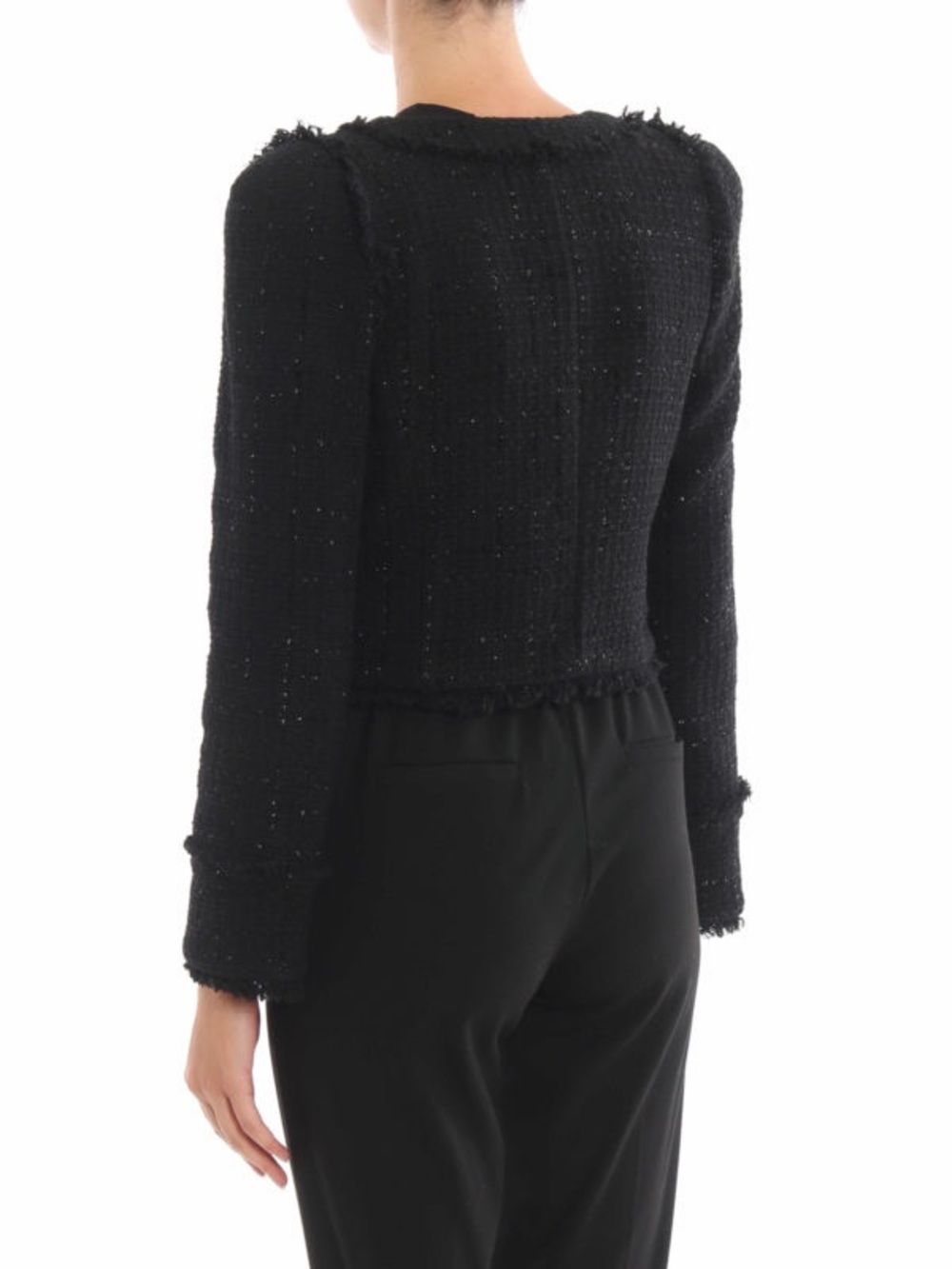 PINKO Scucire Blazer Jacket With Jewels in Black - 8 - Picture 2 of 7